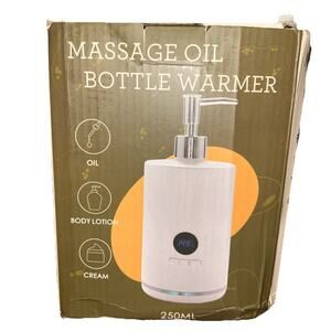 NEW Massage Oil Warmer, Massage Oil Heater w/Two Oil Bottle dispensers